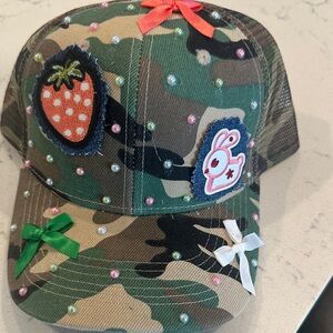 Camouflage Cap with Embellishments